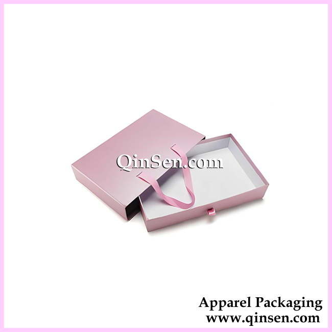 Customize Drawer Style Lingerie Gift Box with Ribbon Handle-GX00633