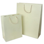 Plain White Matt Limation Paper Bag with white rope