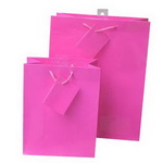 Pink Colored Paper Euro Shopping Bag for Apparel