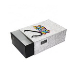 Customized High-grade Fashion Logo Drawer Boxes with handle for Premium Children Shoe