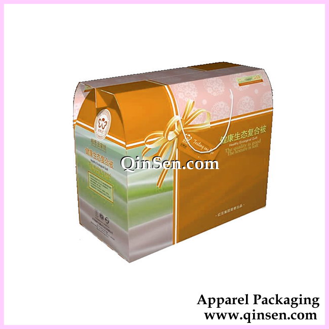 Luxury Textile Packaing box with rope and custom design-GCP0066