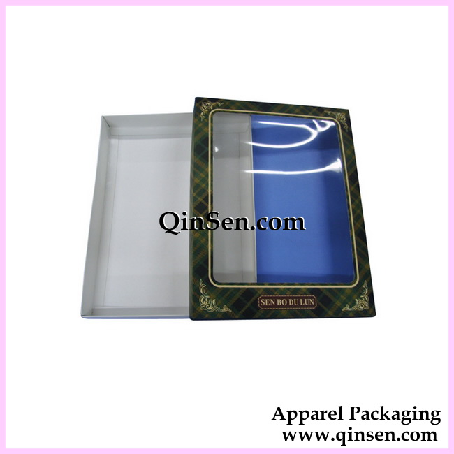 Paper Pop-up T-Shirt Packaging Boxes with window / Foldable and Flat P