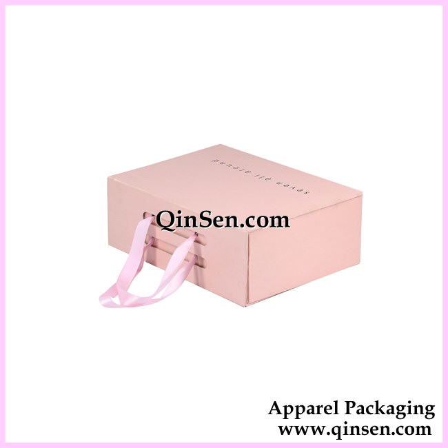 Customized Fancy Printing Folding Rigid Shoe Box with handle-GX00612