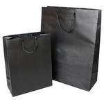 Black Solid Color Printed Matte Lamination Paper Bag