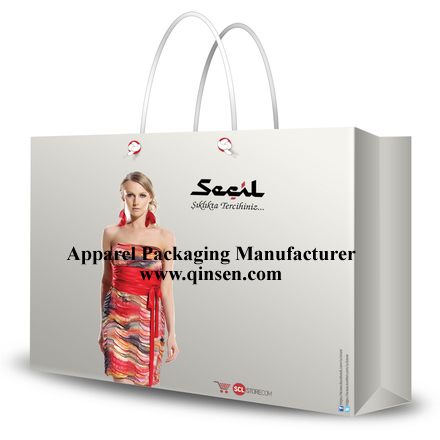 Luxury prompt paper bag for apparel shopping