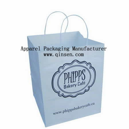 White Kraft Paper Shopping Bag with Handle