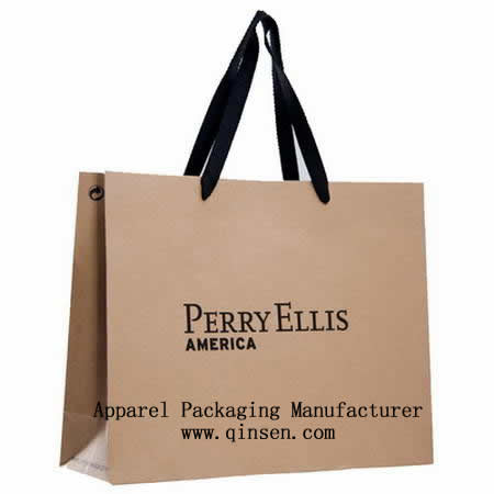 Brown Kraft Paper Shopping Bag with Handle