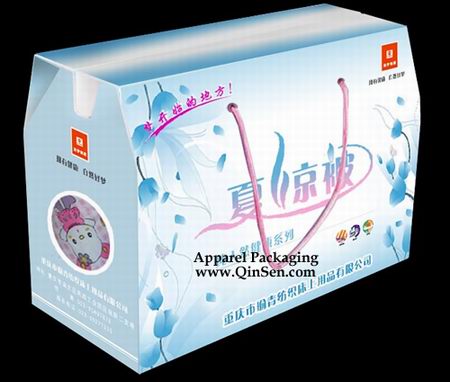 Textile Packaging Box with Rope Design for quilt