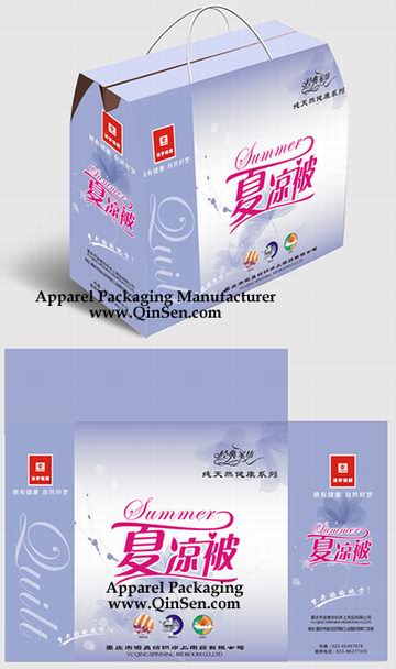 Custom Corrugated Box for Quilt Box Packaging with artwork Design