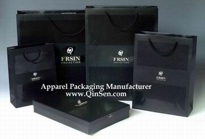 Luxury Black Clothing Packaging with Custom Brand design