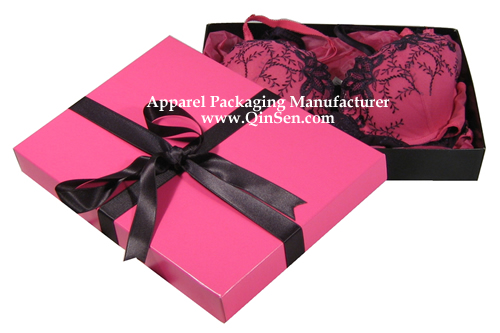 Hot Pink Girl's Bra Paper Packing box (latest design for box of lingerie)