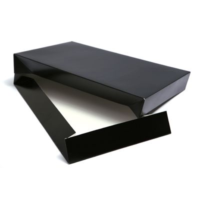 Black High Glossy Colored Apparel Box (2 piece)