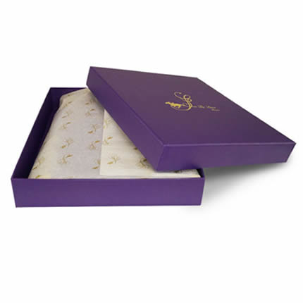 Luxury Apparel Box with branded tissue paper