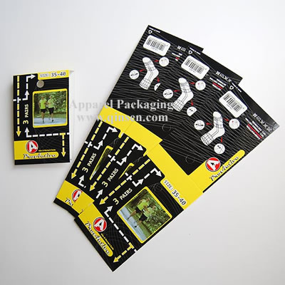 Colorful printing Paper card for Socks