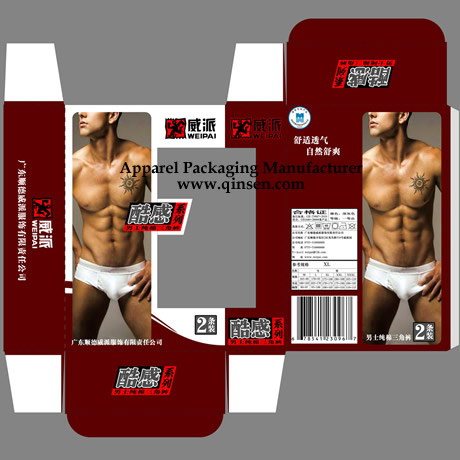 Man Panties packaging box with pvc window design