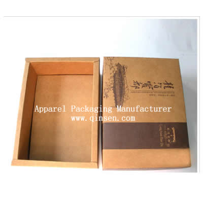 Natual Brown kraft Apparel paper box with color printing