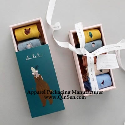 Professional Customized Cute Sock Gift box for baby sock