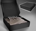 Black Apparel Box PX000098<br>Item:Classical Black Packaging Box with Name/Brand for Men's apparel line Black color always is Classical. The logo is Black hot stamped ,accept UV......