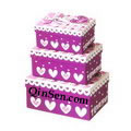 Printed Nested Paper Boxes / 3 pc/Package