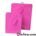 Pink Colored Paper Euro Shopping Bag for Apparel