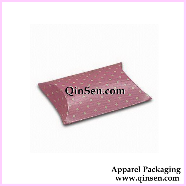 Lovely Pilllow Favor Box with dot artwork for garment / gift-GPP0014