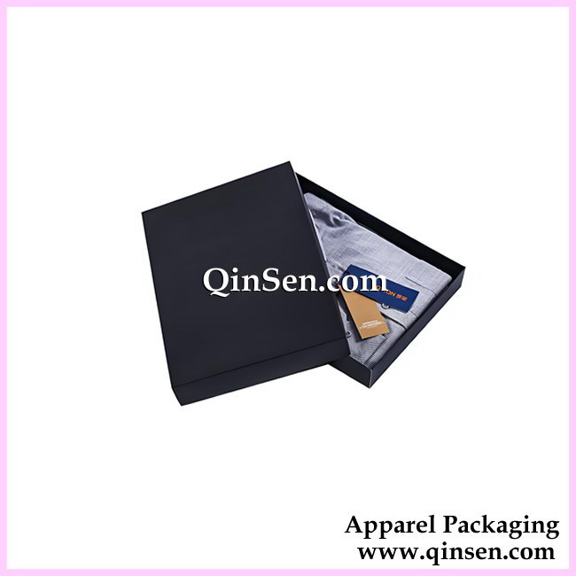 Elegance Black Cardboard Apparel box : Suited for T-Shirt-GX00025