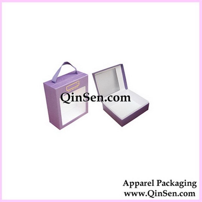 Unique Lingerie Box with Window&Handle-Rigid Cardboard Box-GX00066