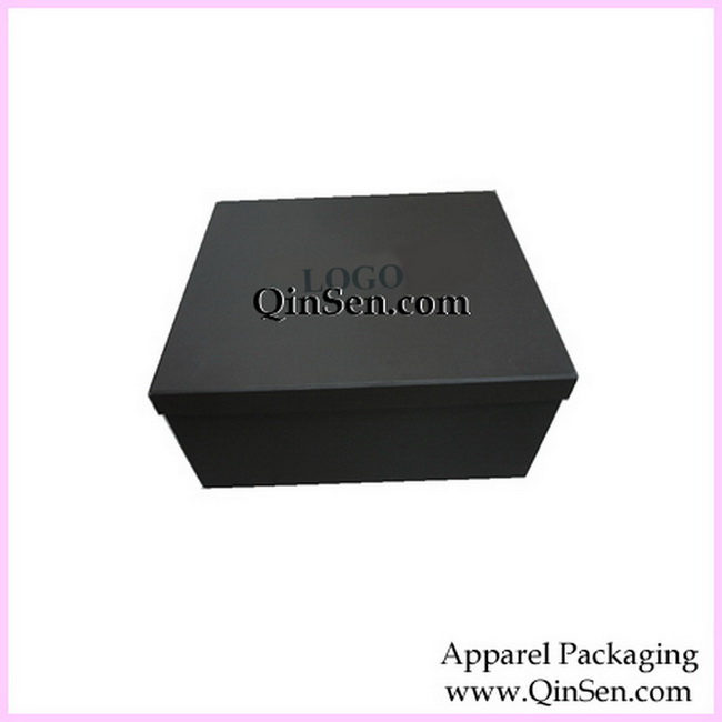 Top-grade Black Gift Box with UV Logo-GX00103