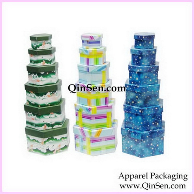 Colorful Hexagon Paper box set / 6 pcs/Package-GX00354