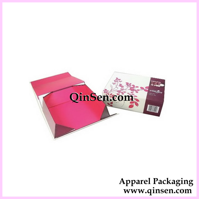 Custom Folding Rigid Cardbarod Boxes for Bra Packaging-GX00589