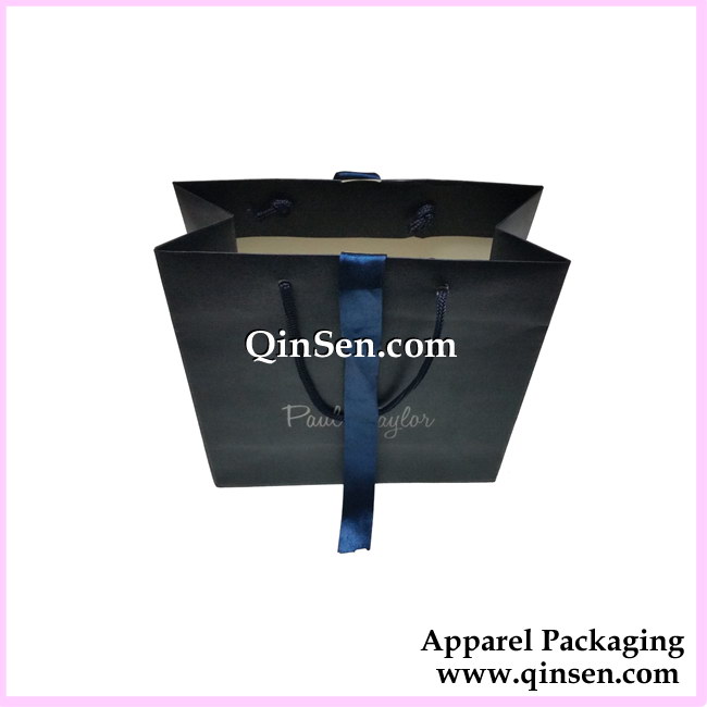 Elegant Branded Paper Bag with Fancy Emboss Logo Design and middle ins