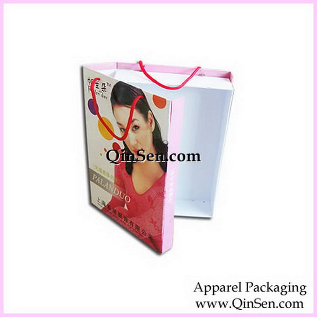Custom Apparel Paper box with Rope handle for Clothing,Garment-GX00058
