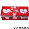 Deluxe Underwear Box with Ribbon Ties with Heart Design
