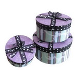 Round Nesting Paper Boxes with Nice Theme