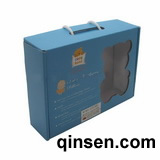 Corrugated Paper Box with Pvc window & Handle for Apperal