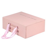 Customized Fancy Printing Folding Rigid Shoe Box with handle