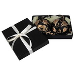 Classic Black Rigid Lingerie Gift Box with Ribbon with Custom Design for Bra Packaging
