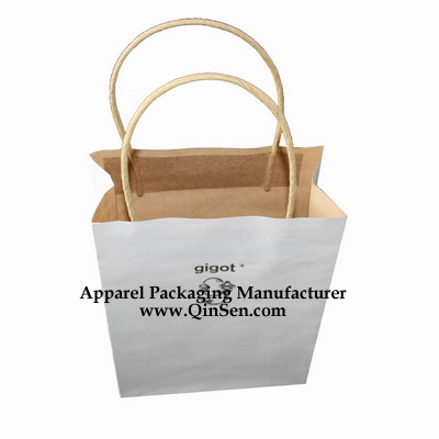 Custom Print High Quality Kraft Paper Shopping Gift Bag