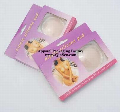 Nipple silicone pad box with pvc window