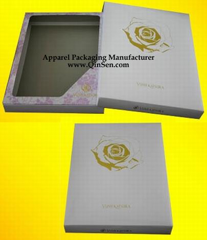 Superior Garment Paper Box with custom card insert for Luxury Underwear