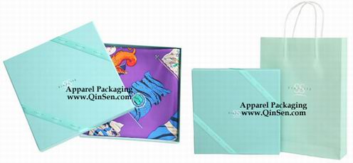 Luxury Gift Box with gift bag for silk neckerchief/Silk scarf