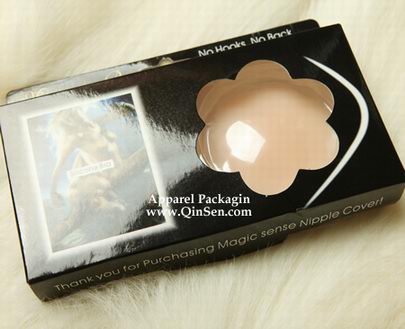 Custom Printed Paper box with window for Nipple Cover Packaging
