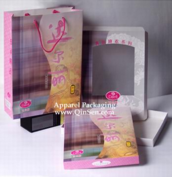 Custom Paper Box with match Paper Bag for Lingerie Packaging