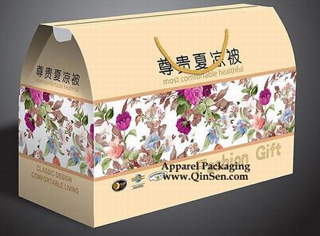 Quilt Packaging Box with Rope Design