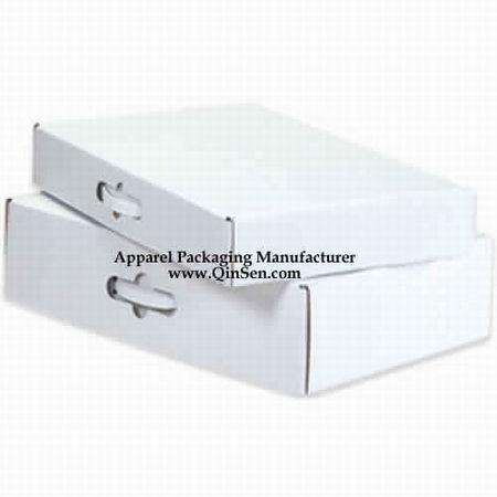 White Apparel Carrying Box with plastic handle