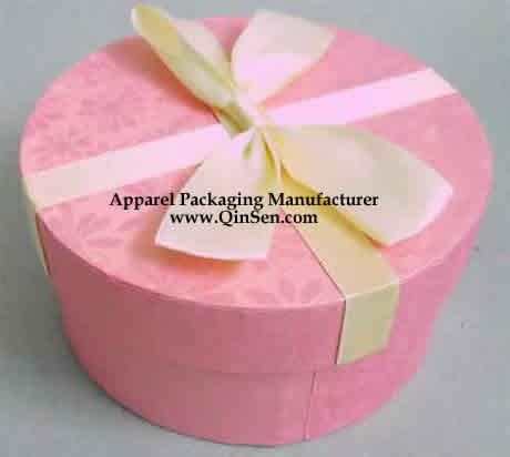 Round Gift Box with Ribbon for Lingerie