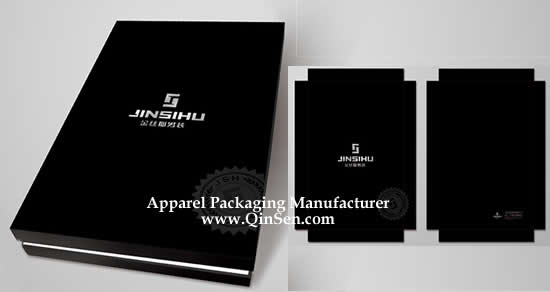 Classic Lamination Black Clothing Box Design