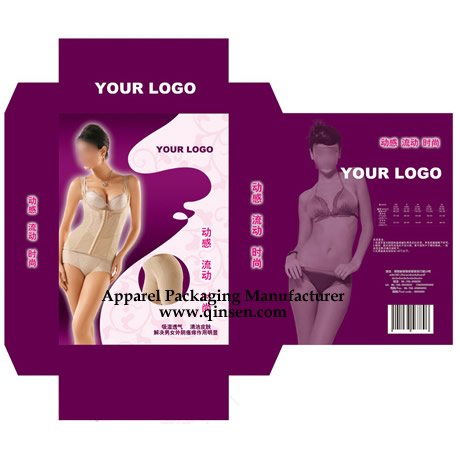 Woman Lingerie packaging box with pvc window design