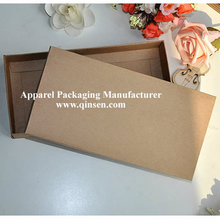 Recycled Nature Brown kraft paper box for Apparel