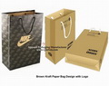 Kraft Shopping bag PX000087<br>Item:Naturl Kraft Shopping bag with brand for shoe box This is shopping bag for Nike shoe.It is so cheaper since use natrul(brown) kraft paper and jus...